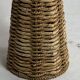 Rattan woven banana leaf mushroom floor lamp, 1960s