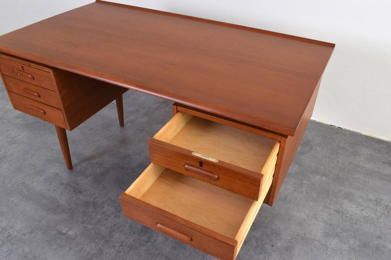 Mid-Century Danish Teak Executive Desk, 1960s.