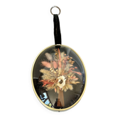 Curved glass frame dried flowers