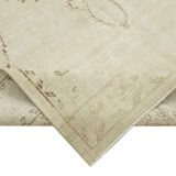 Handwoven unique anatolian beige carpet 183 cm x 315 cm