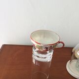 Set of 8 very old fine porcelain cups Japan and 2 under cups