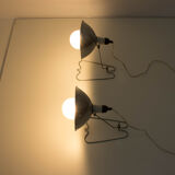 Industrial wall or table lamps, set of two, max 500w