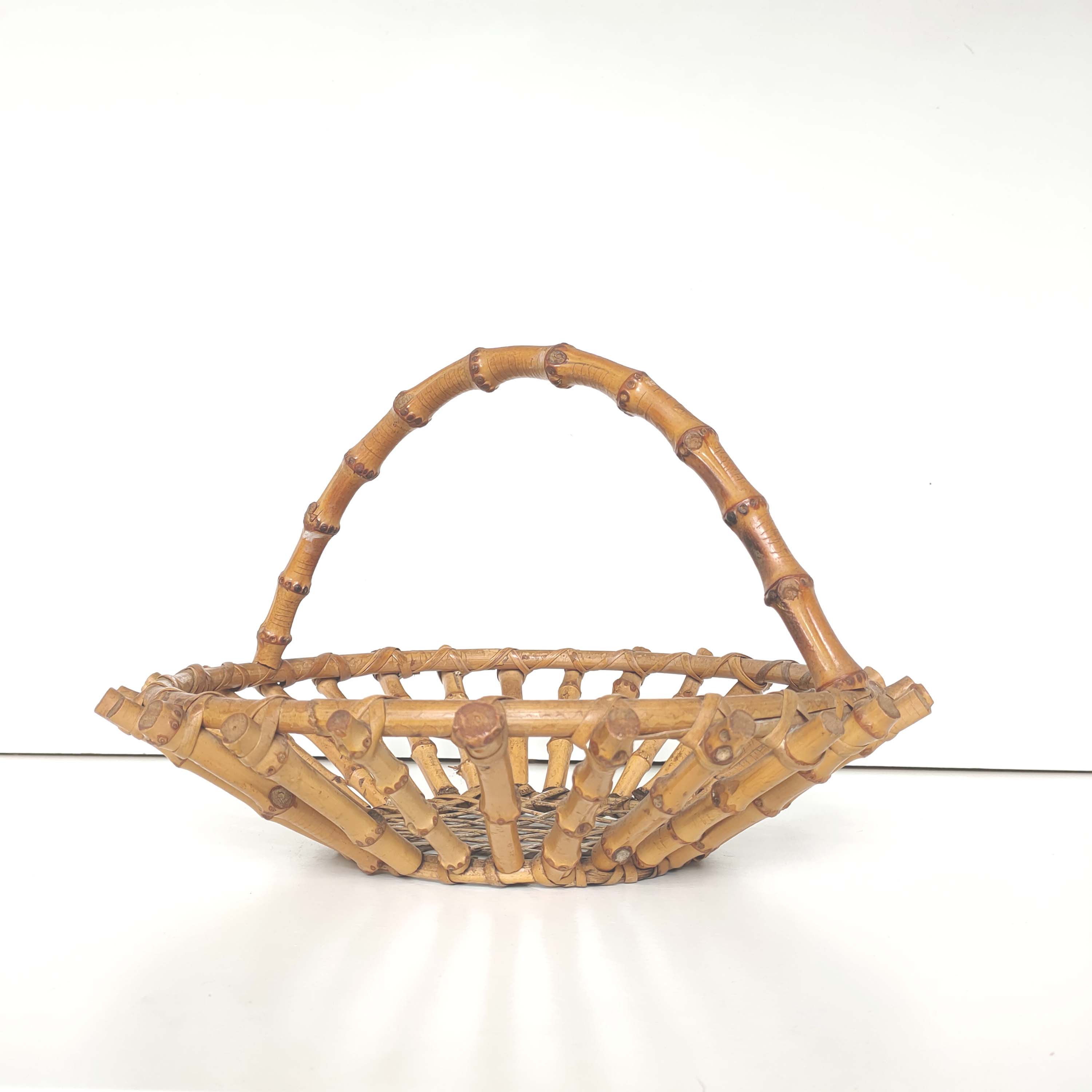 Bamboo and rattan fruit basket