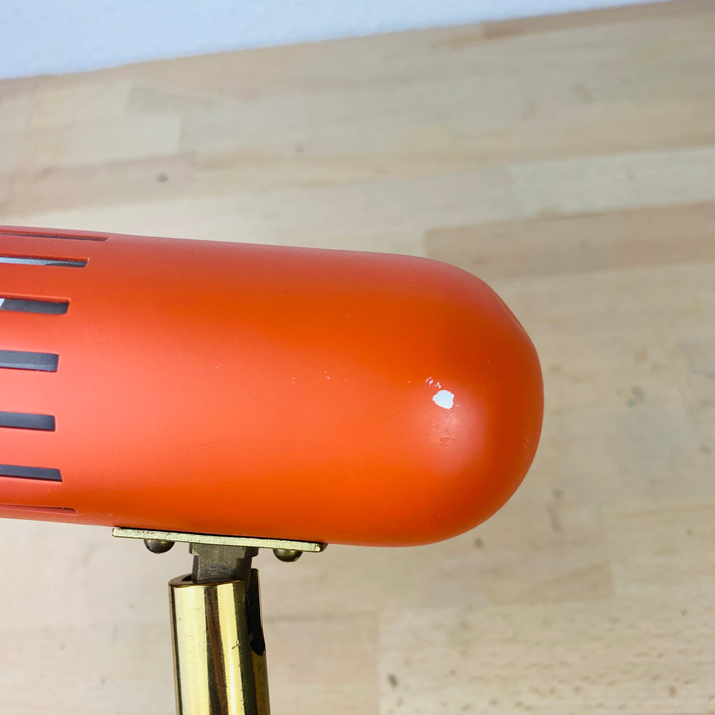 Spot lamp orange clamp 70s space age