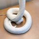 Vintage white ceramic cobra table lamp, 1970s. Attributed to Tommaso Barbi.