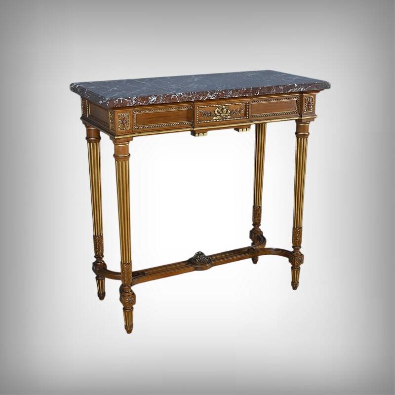 Console en acajou, style Louis XVI – 2ème moitié XIXe