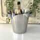 Art Deco Champagne Ice Bucket, Vintage French Chromed Stainless Steel