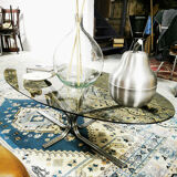 Orange coffee table smoked glass