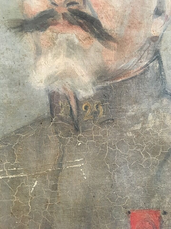 Portrait oil XIX ieme