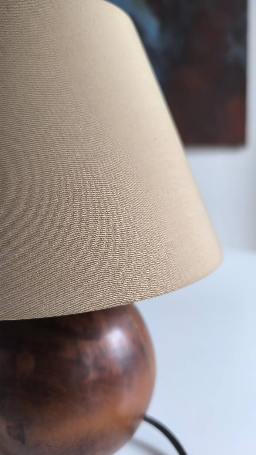 Walnut wood ball lamp