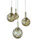 Suspension en verre vintage de Doria, années 1970.
