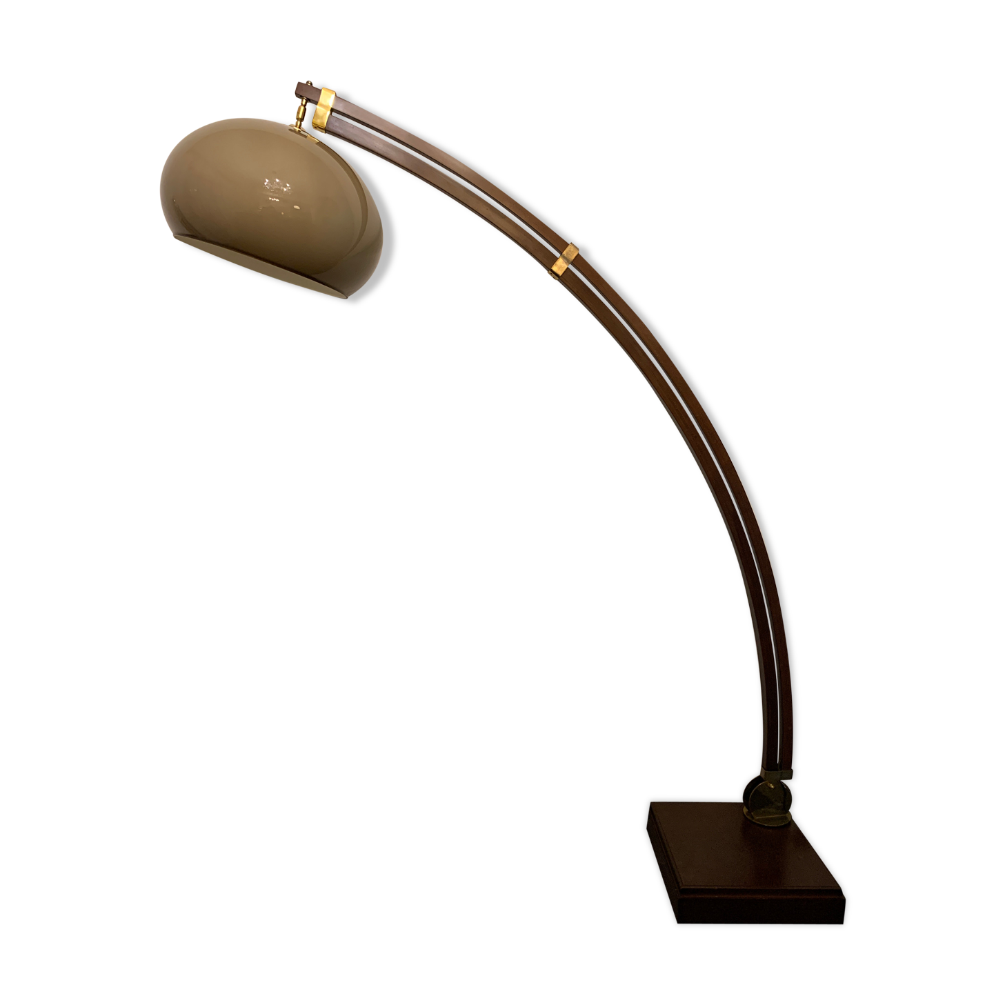 Adjustable and steerable wooden arch lamp lamp 1970