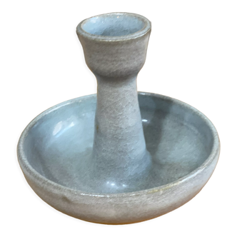 Bluish stoneware candle holder