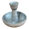 Bluish stoneware candle holder