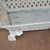 Metal openwork planter/stand on legs