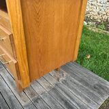 Vintage 1950s desk in light oak