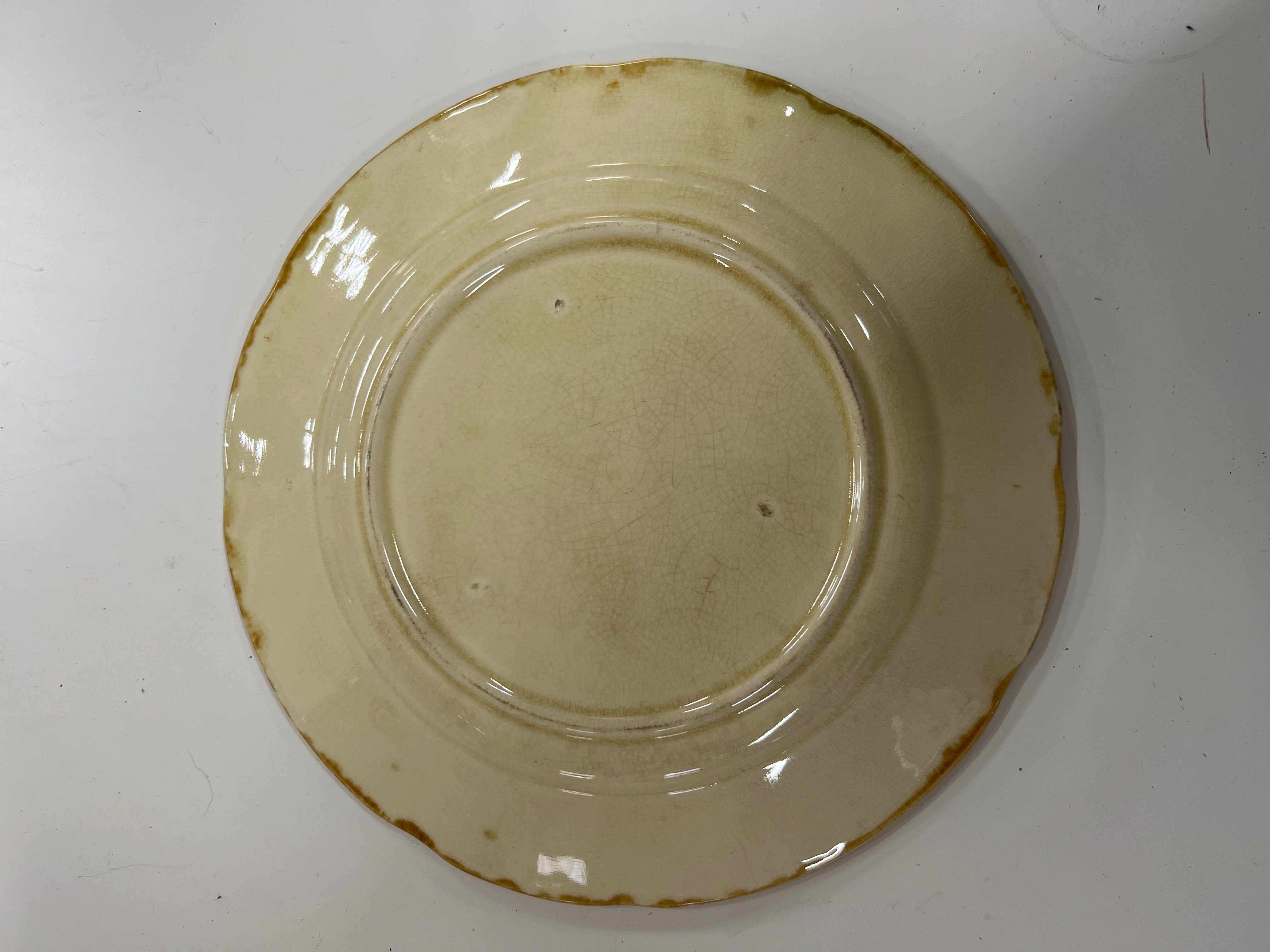 Decorative plate Barbotine Faience Joan of Arc