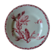 Opaque porcelain plate of Gien, red cactus model