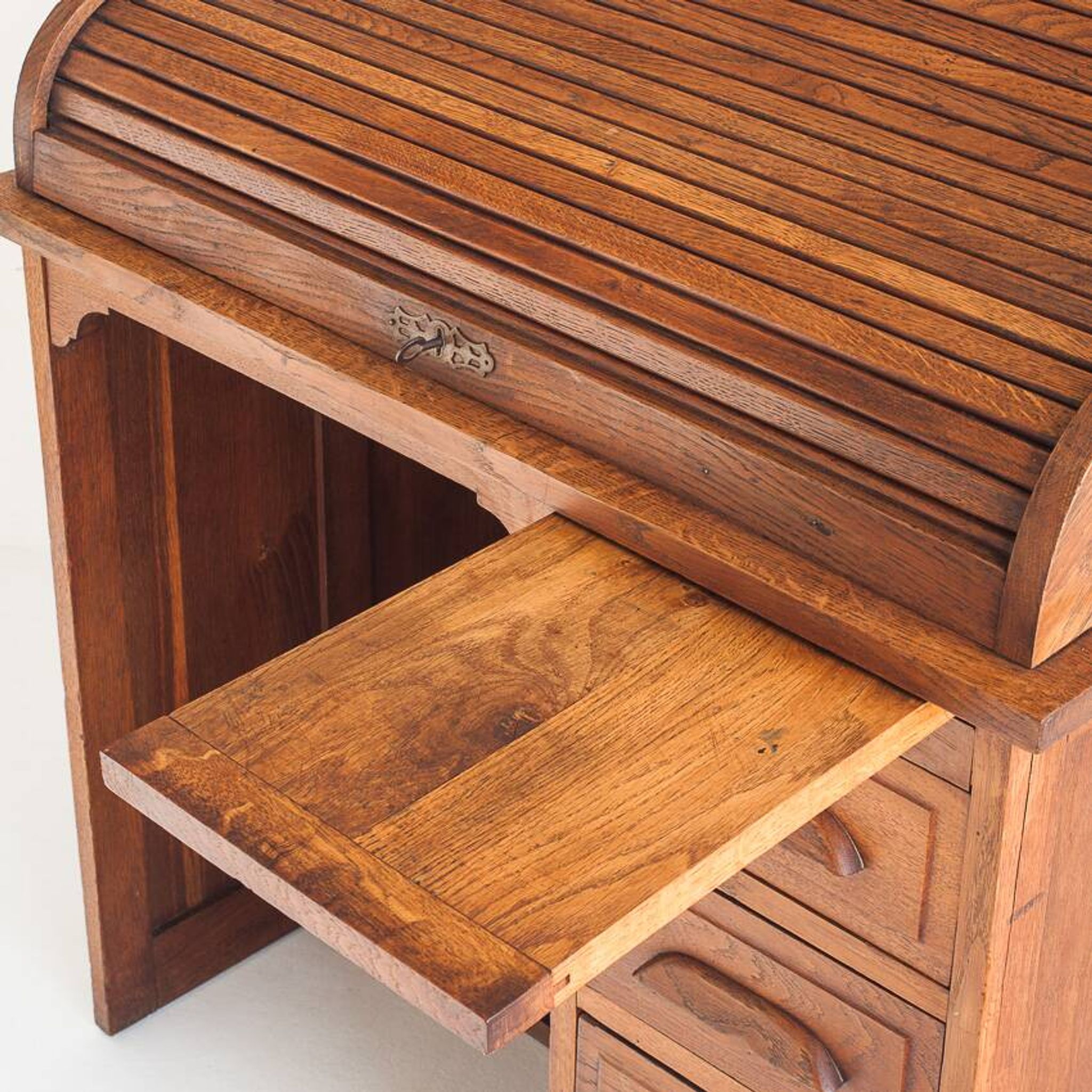 Vintage desk - secretary. Oak wood. France, 1940s