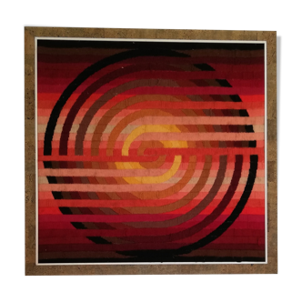 Patrice Allart geometric kinetic tapestry circa 1970