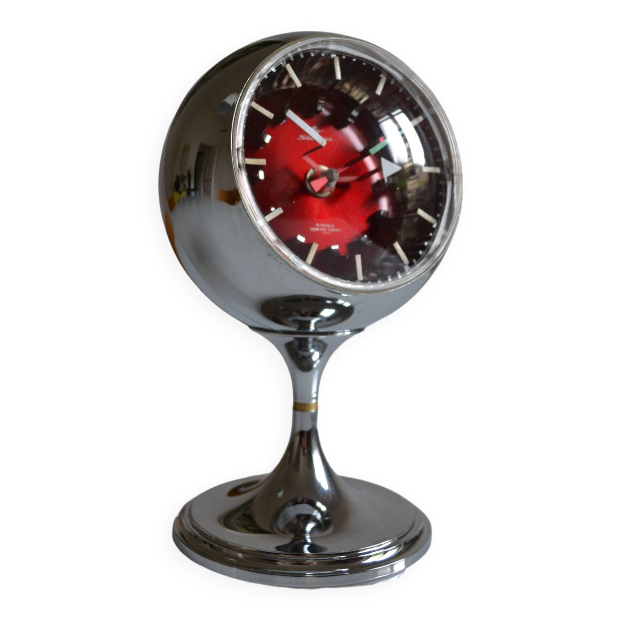 Tokyo Tokei 4 jewels vintage space age japan clock 1970 tulip foot