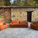 Sofa and Two Armchairs by De Sede