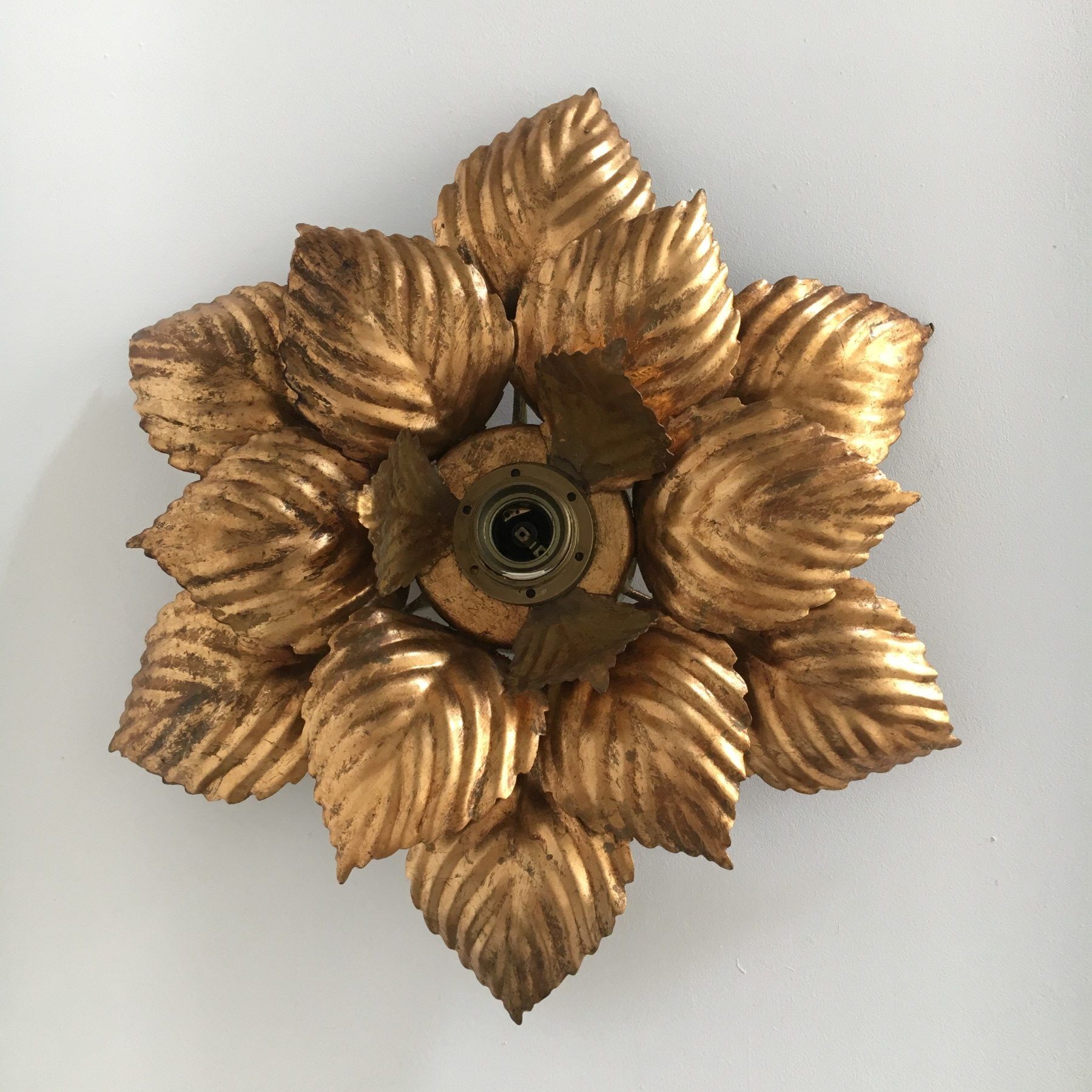 Applique Hollywood regency feuille de fleur