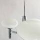 Space age glass and chrome chandelier, Italian design 1970