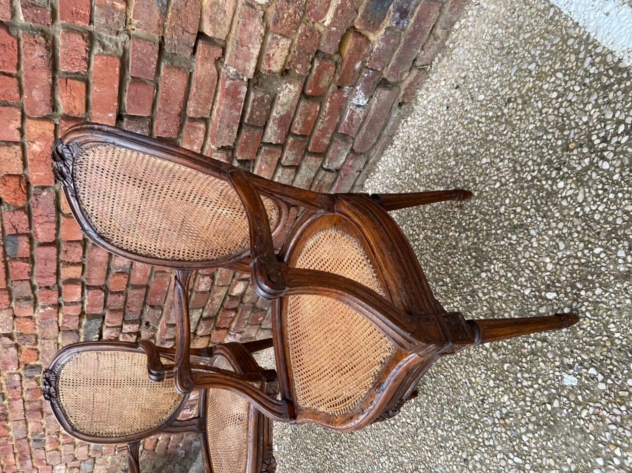Fauteuils cannés d’époque Louis XVI Etienne Meunier