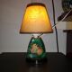 vintage 1960 lamp in lucite - inclusion of dried flowers & edelweiss - retro