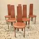 Série de 6 chaises en cuir