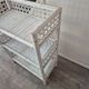 meuble de rangement etagere en rotin osier vintage blanc