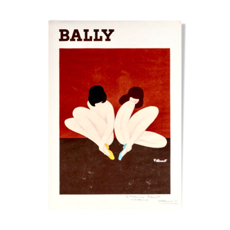 Bernard Villemot (1911-1989) - Bally shoes Lotus - Original poster, hand-signed, 1978