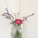 Vintage draped glass vase