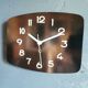 Rectangular vintage formica wall pendulum clock "Phosphorescent black"