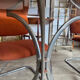 Vintage 70s smoked glass dining table