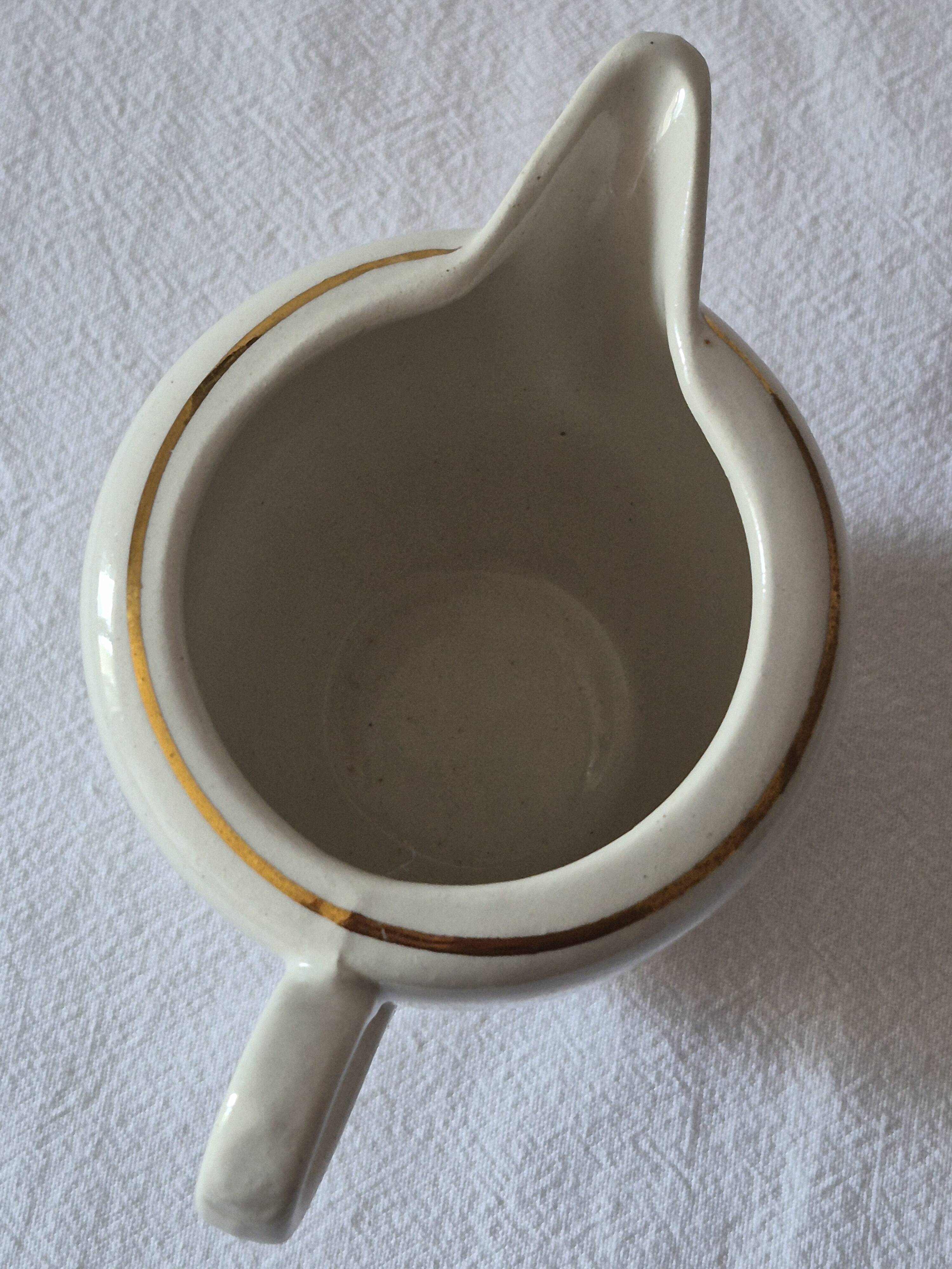 Cream jug half-porcelain Lunéville Keller and Guerin A586