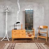 Coiffeuse vintage, en bouleau, table de toilette / meuble d'entrée