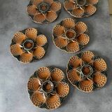 Sarreguemines majolica oyster plates