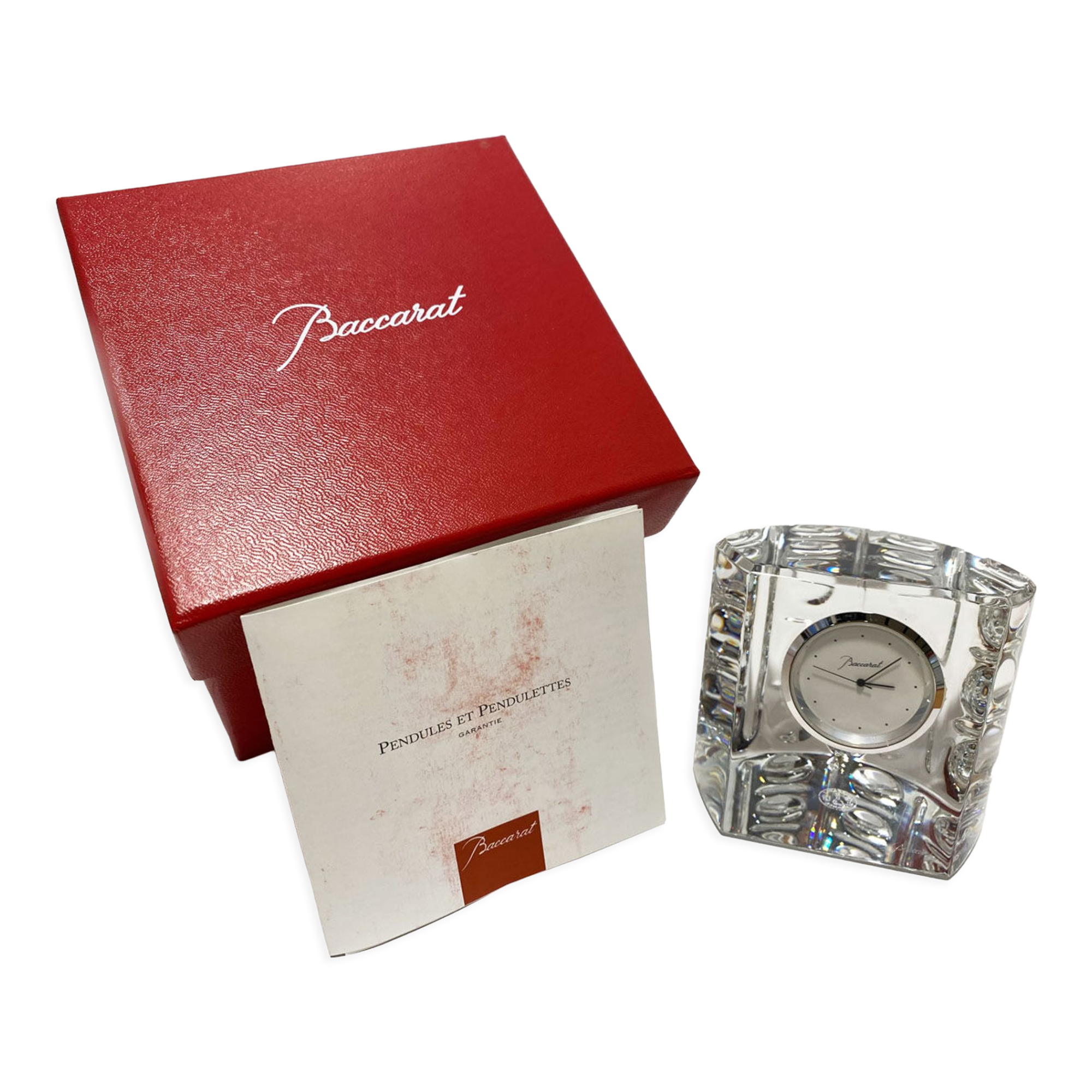 Baccarat clock with original box
