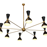 Moonlight chandelier 8 arms black
