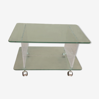 Table basse plexiglas vintage