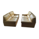Pair of grained leather sofas Duvivier iconic model Maillol 1990