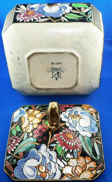 Candy box in earthenware Boch Brothers Kéramis Raymond Chevalier circa 1935