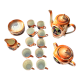 Service à café complet avec 10 tasses art déco en porcelaine de czechoslovakia
