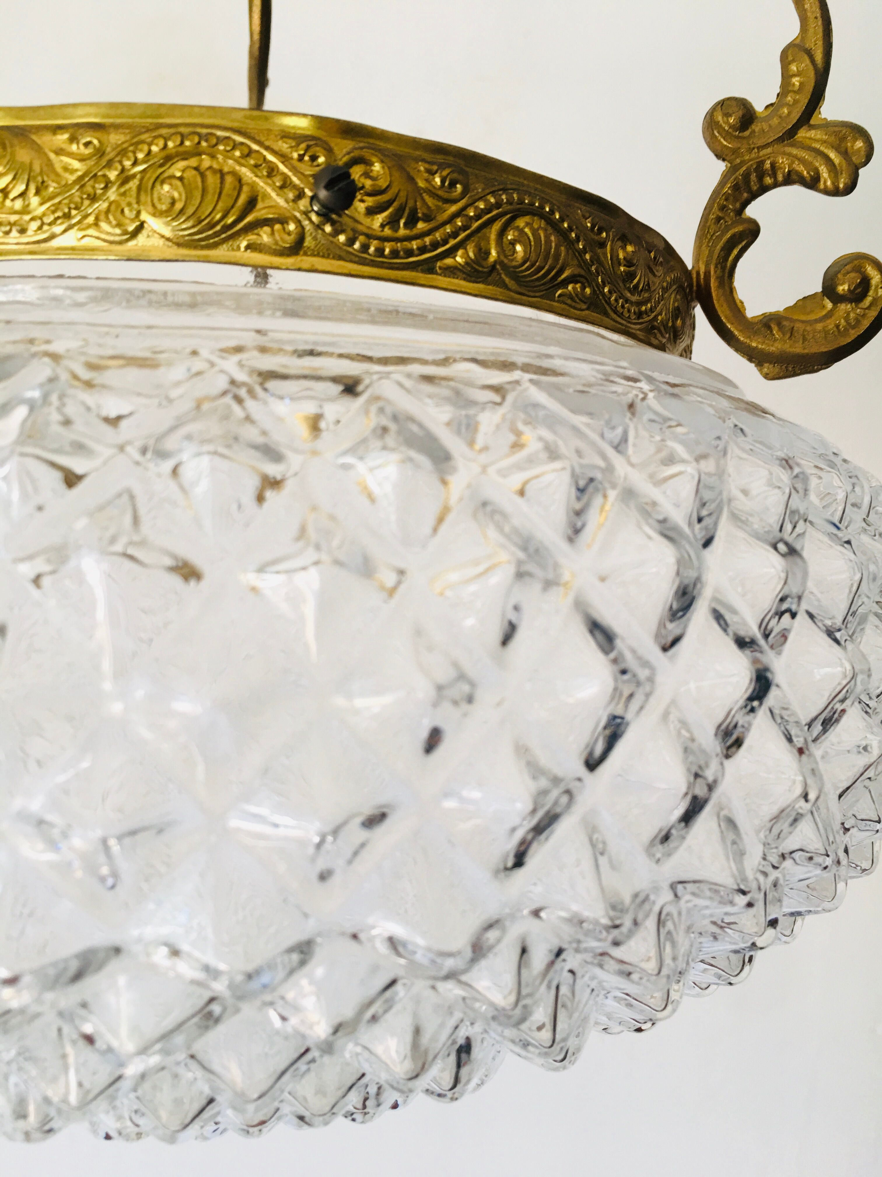 Brass ball chandelier