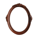 Old oval wooden frame