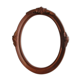 Cadre ovale ancien en bois