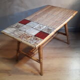 Rattan coffee table 1950
