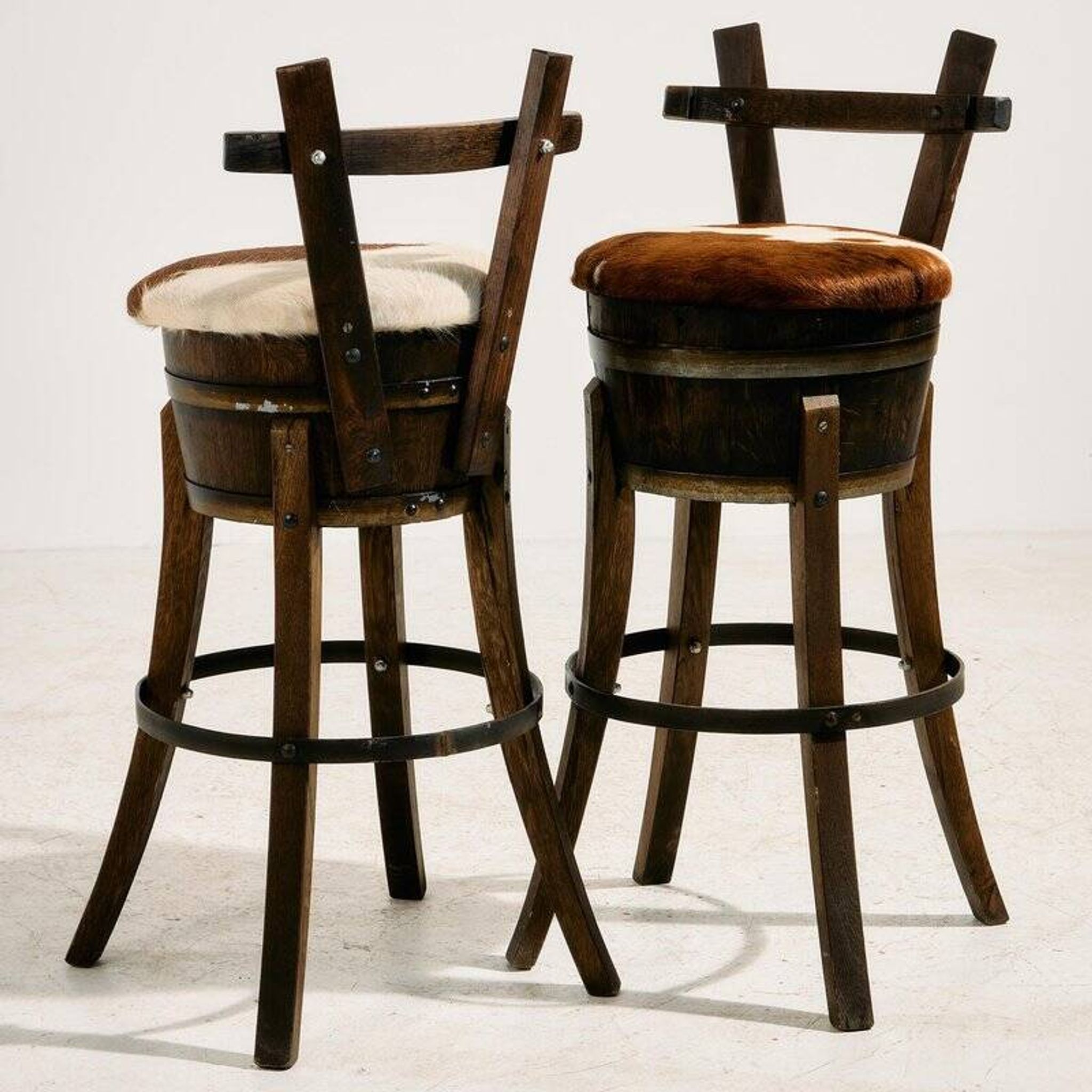 Tabouret de bar en hêtre vintage, années 1970
